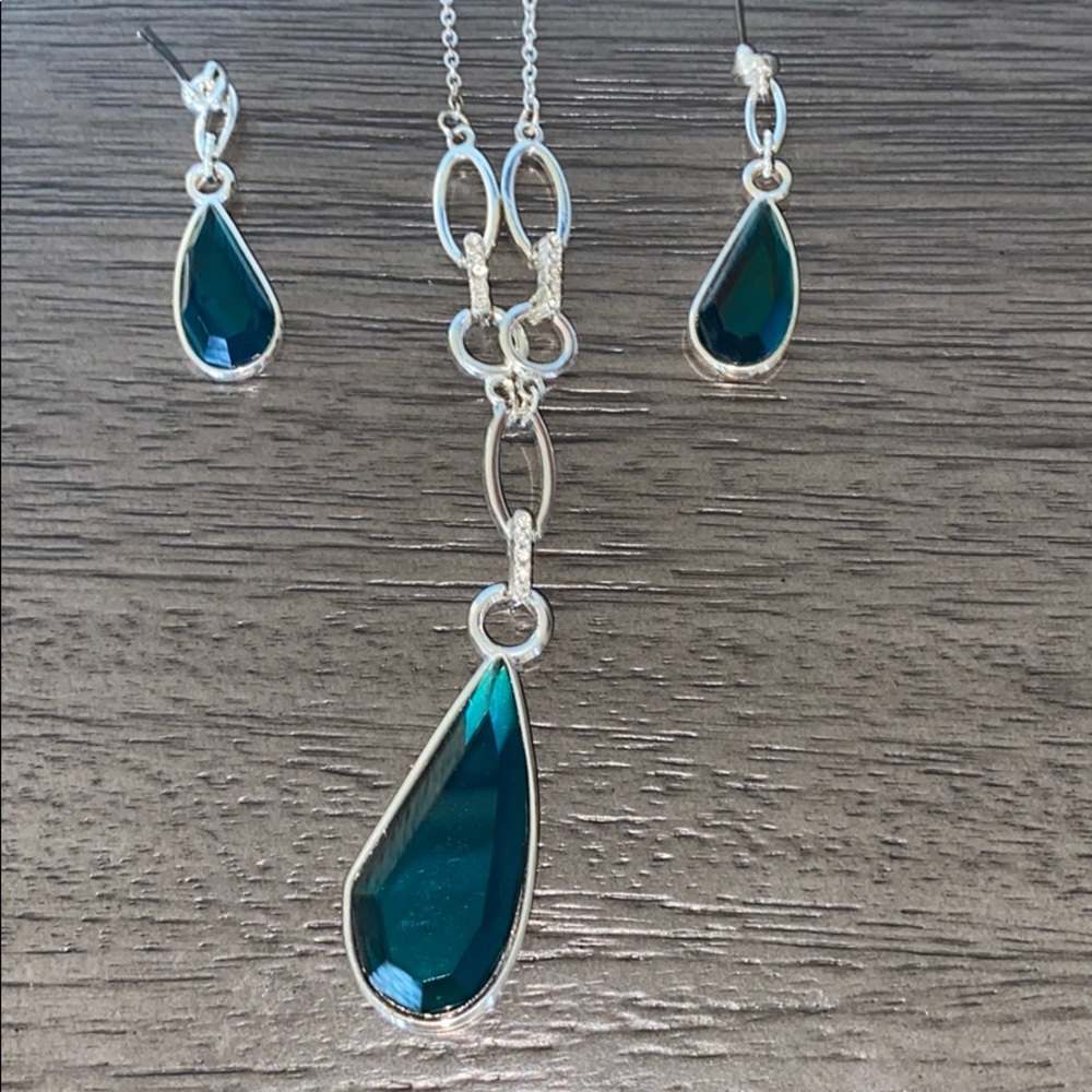 Earrings And Necklace Set For Pierced Ears